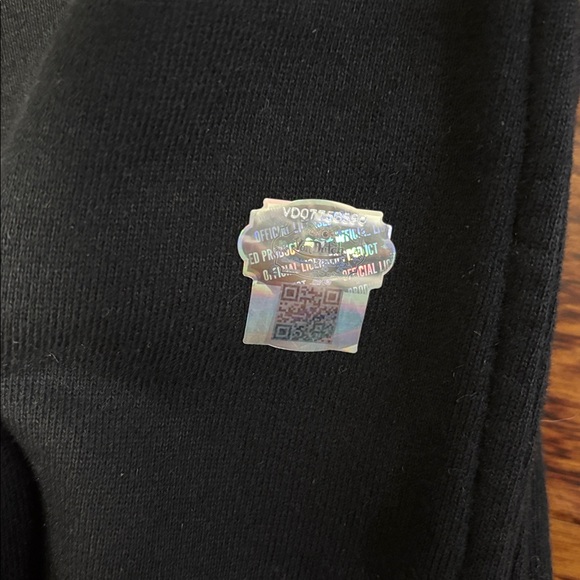 Von Dutch Black Joggers with Beaded pink/reddish Logo Size: Medium NWT - Picture 4 of 6